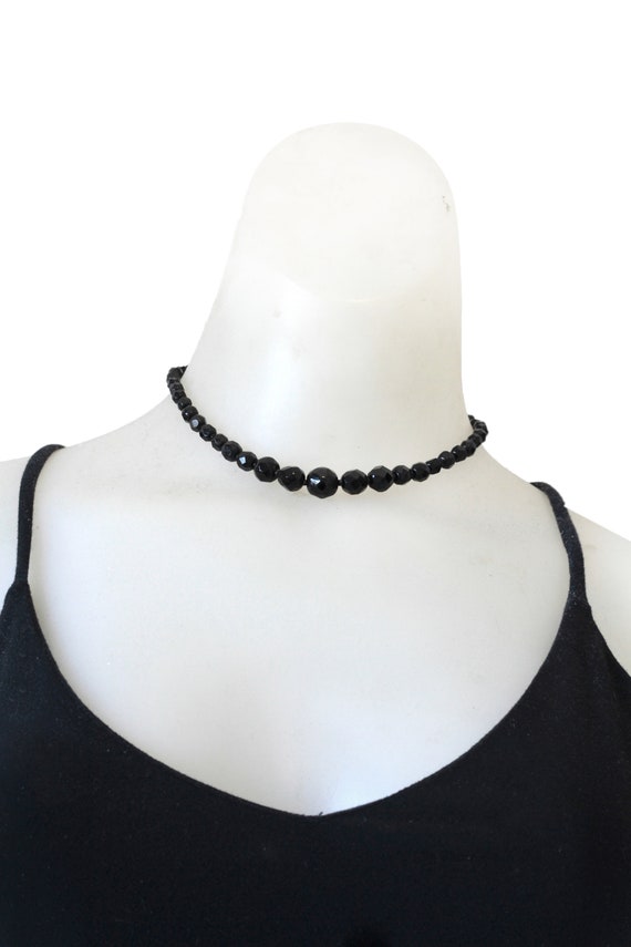 Vintage Black Bead Necklace