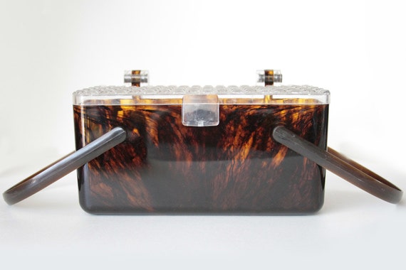 Tortoise Shell Lucite Purse