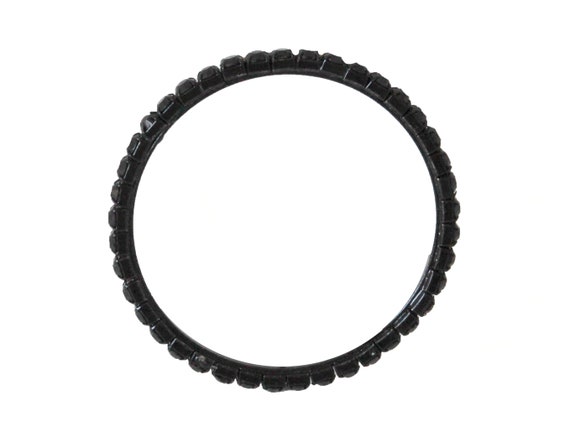 Vintage Black Bangle Bracelet - image 1