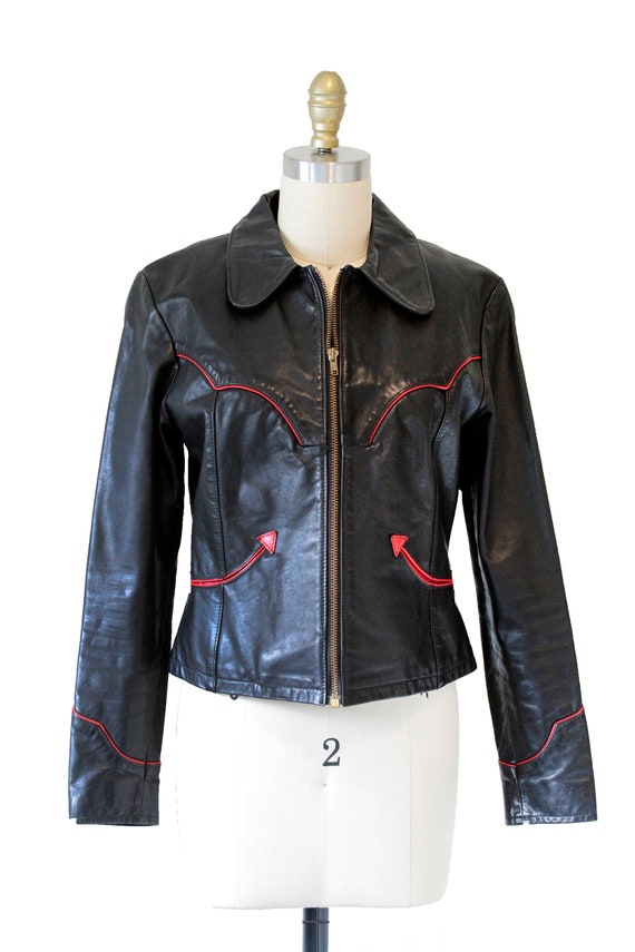 Vintage Black Leather Oshwahkon Jacket - image 3