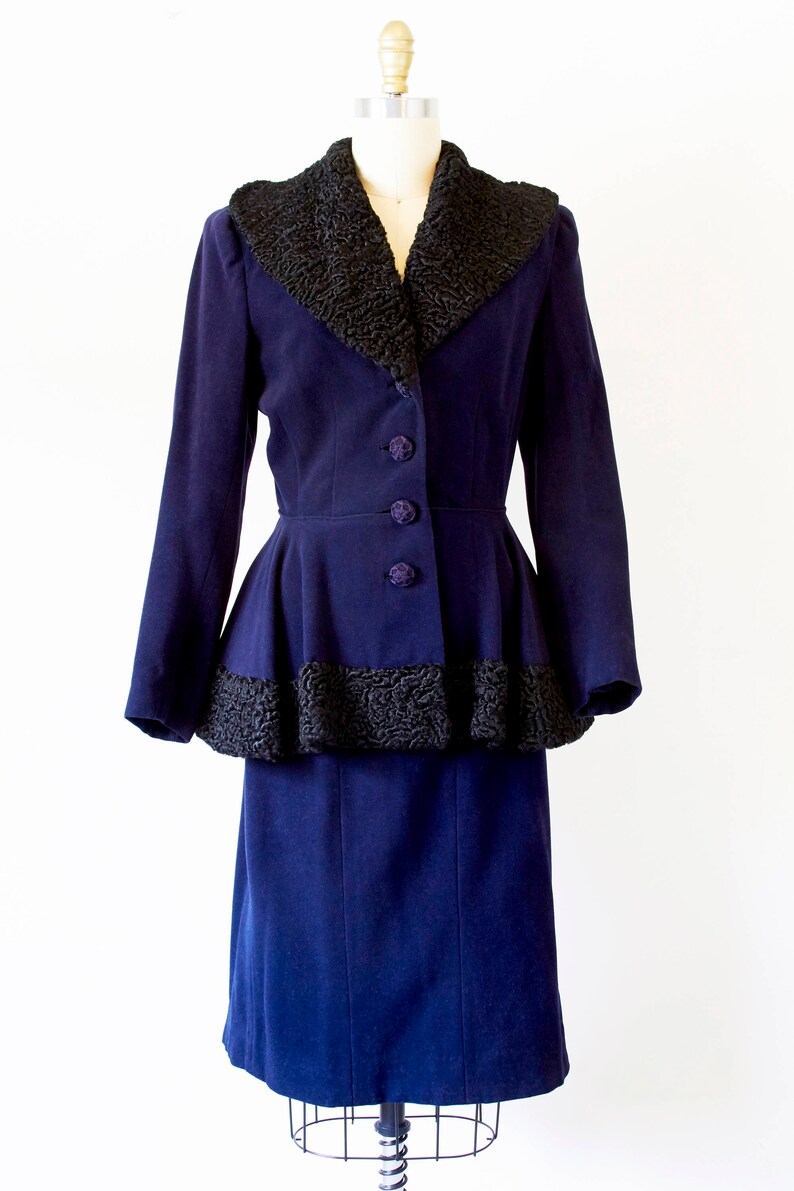 Midnight Blue Vintage Suit