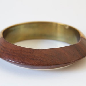 Wood Bangles Set With Bronze Accents image 3
