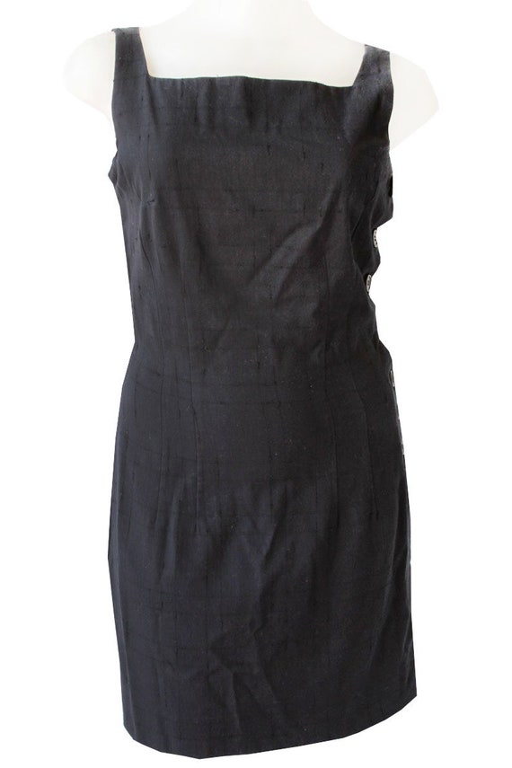 Black Vintage Linen Dress