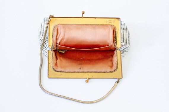 Whiting & Davis Vintage White Mesh Purse - image 3