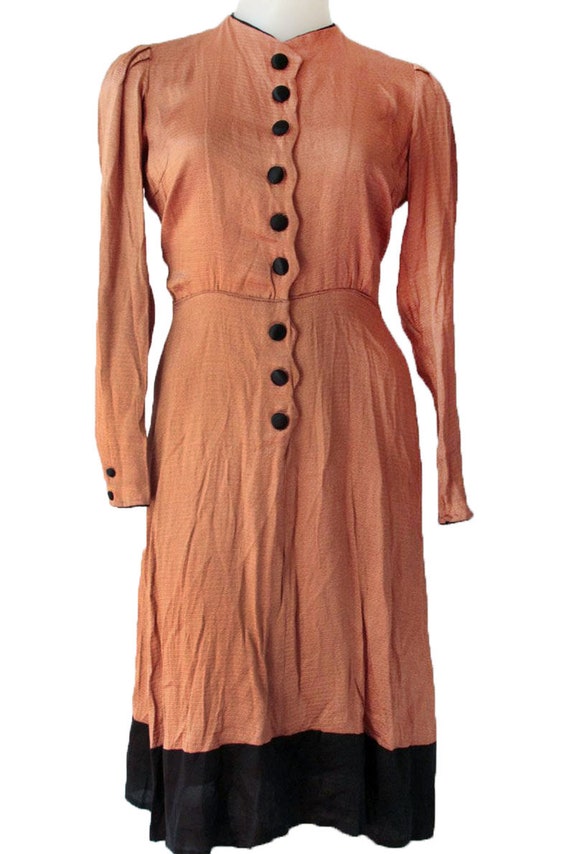 orange dress with buttons
