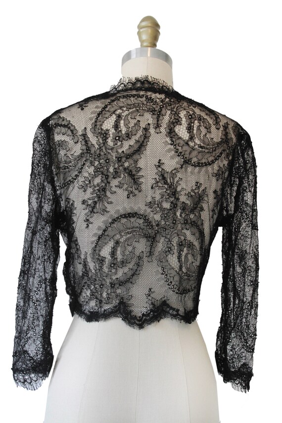 Vintage Lace Black Top - image 3