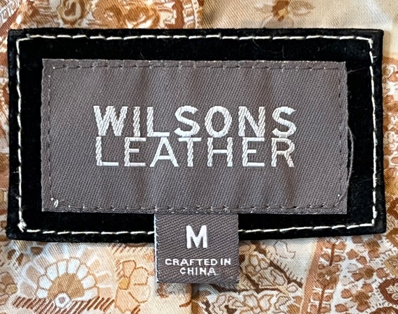 Wilsons Leather Vintage Dark Midnight Blue Suede … - image 5