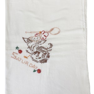 Vintage Embroidered Table Cloth