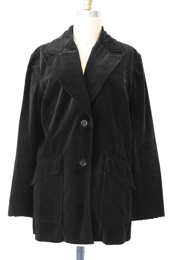 vintage velvet jacket black Gem