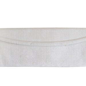 Vintage Silver Fabric Clutch Handbag