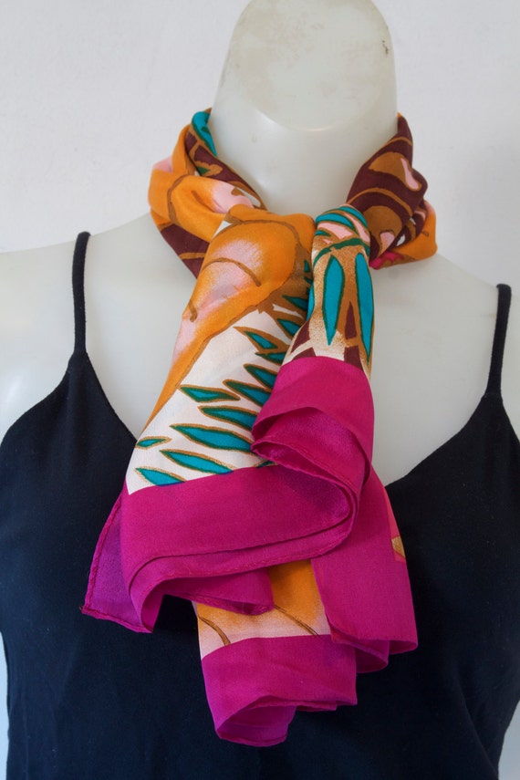 Anne Klein Tropical Patterned Scarf