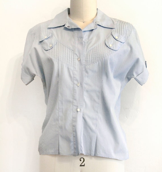 Light Blue Vintage Blouse