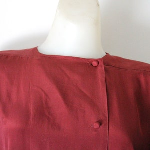 Vintage Red Tie Blouse With Shoulder Pads image 3