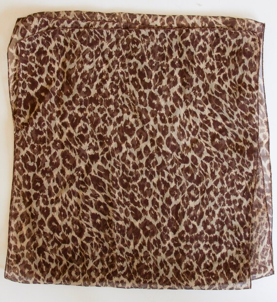 Leopard Print Vintage Scarf - image 4