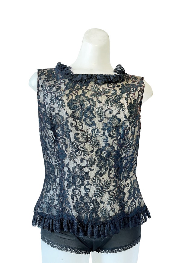 Vintage Black Lace Top