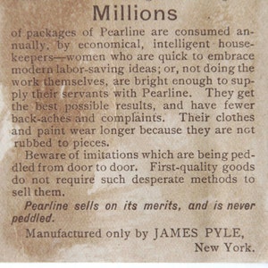 Pyles Pearline James Pyle's Pearline Washing Compound Card - Etsy