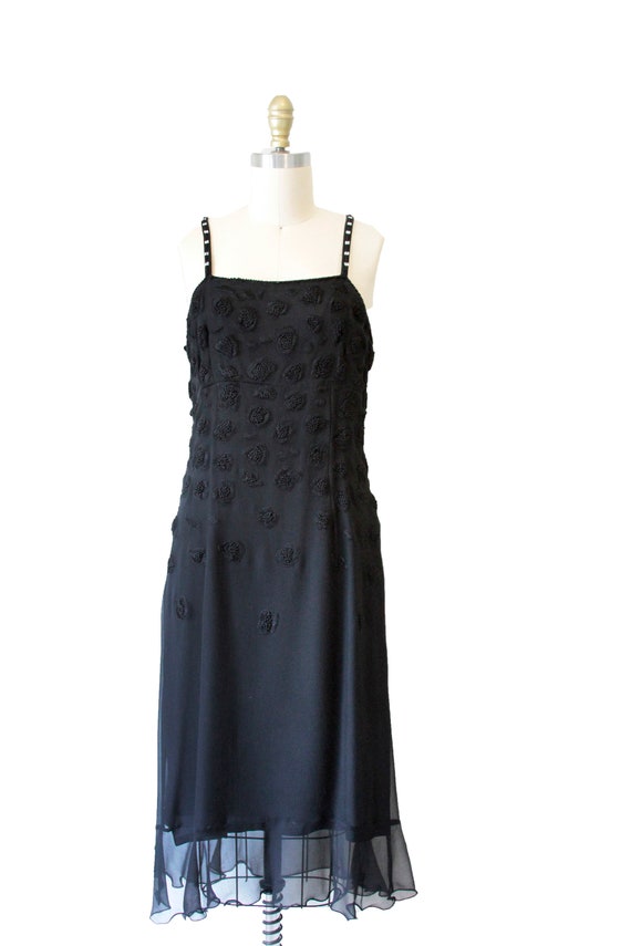 Vintage Neiman Marcus Black Silk Dress