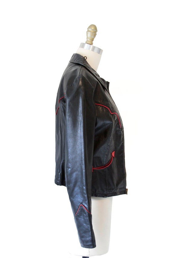 Vintage Black Leather Oshwahkon Jacket - image 4