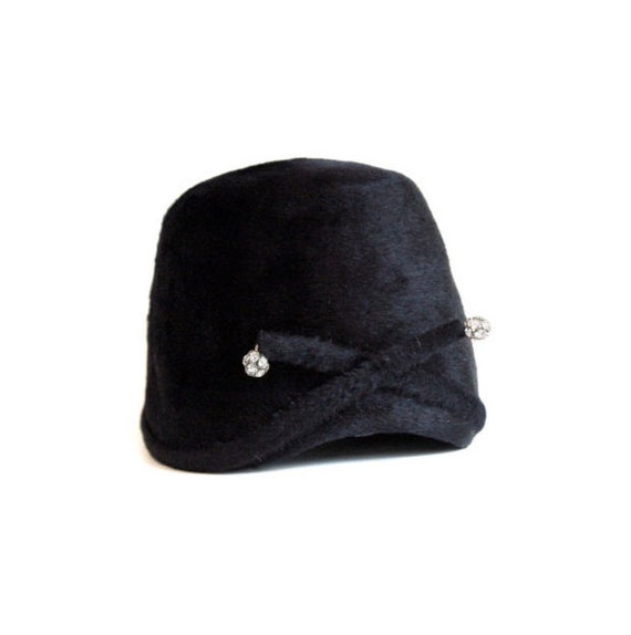 Black Cloche Vintage Hat By Don Anderson