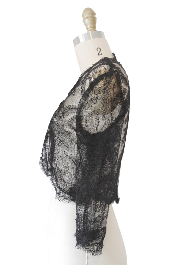 Vintage Lace Black Top - image 4