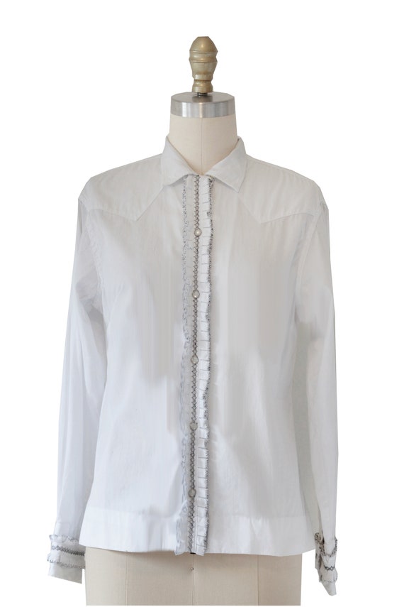 Vintage Tem-Tex Western Sportswear White Shirt - image 2