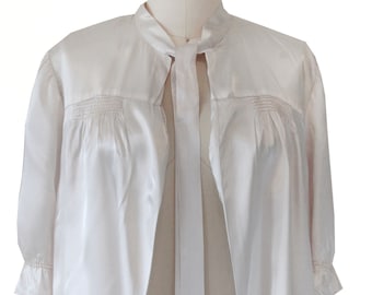 Vintage White Silver Bed Jacket