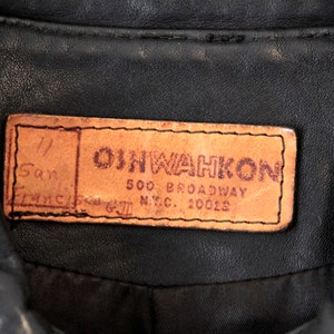 Vintage Black Leather Oshwahkon Jacket image 8