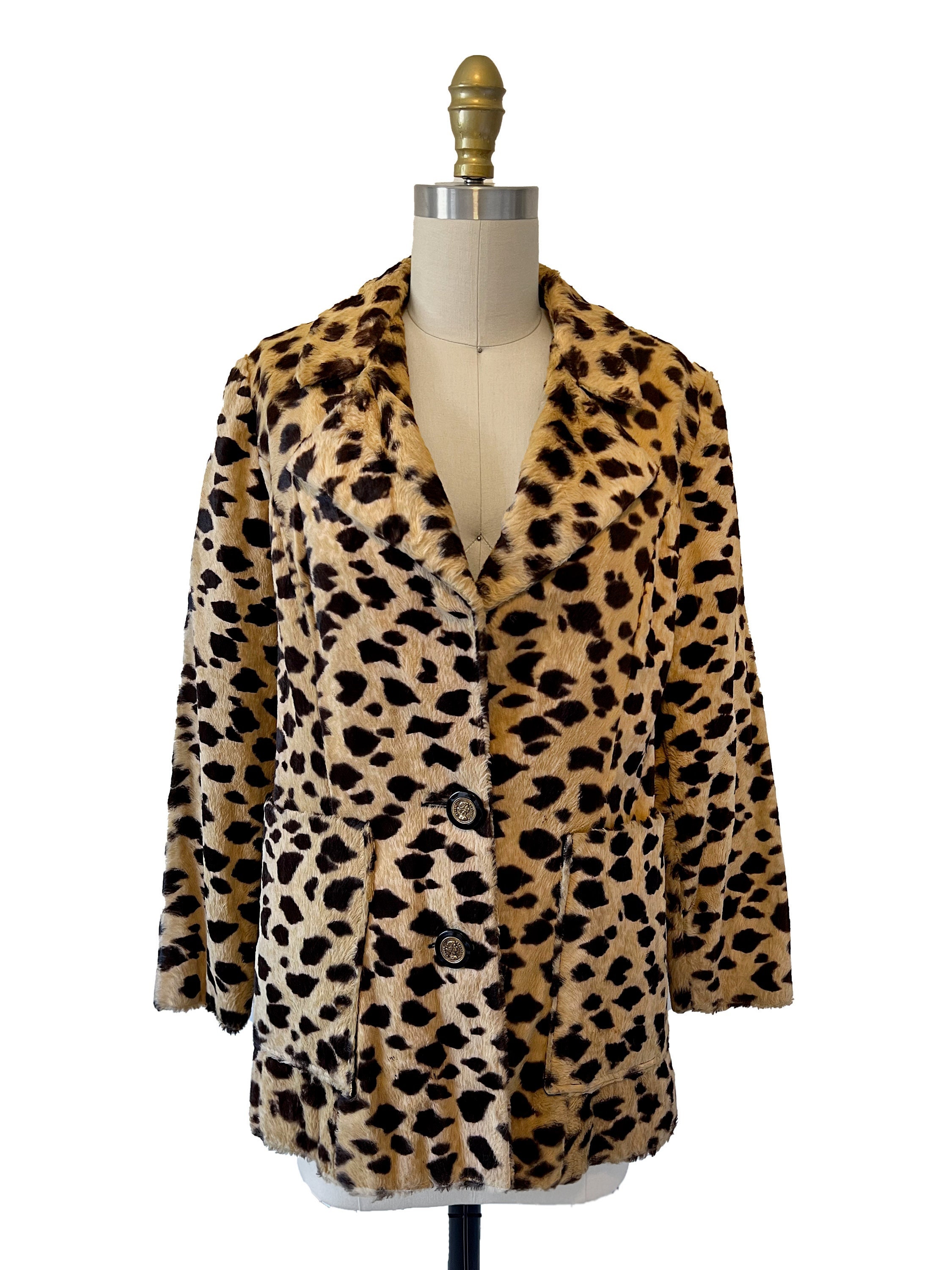 Vintage Cheetah Jacket Coat - Etsy Vintage Cheetah Jacket Coat - Etsy