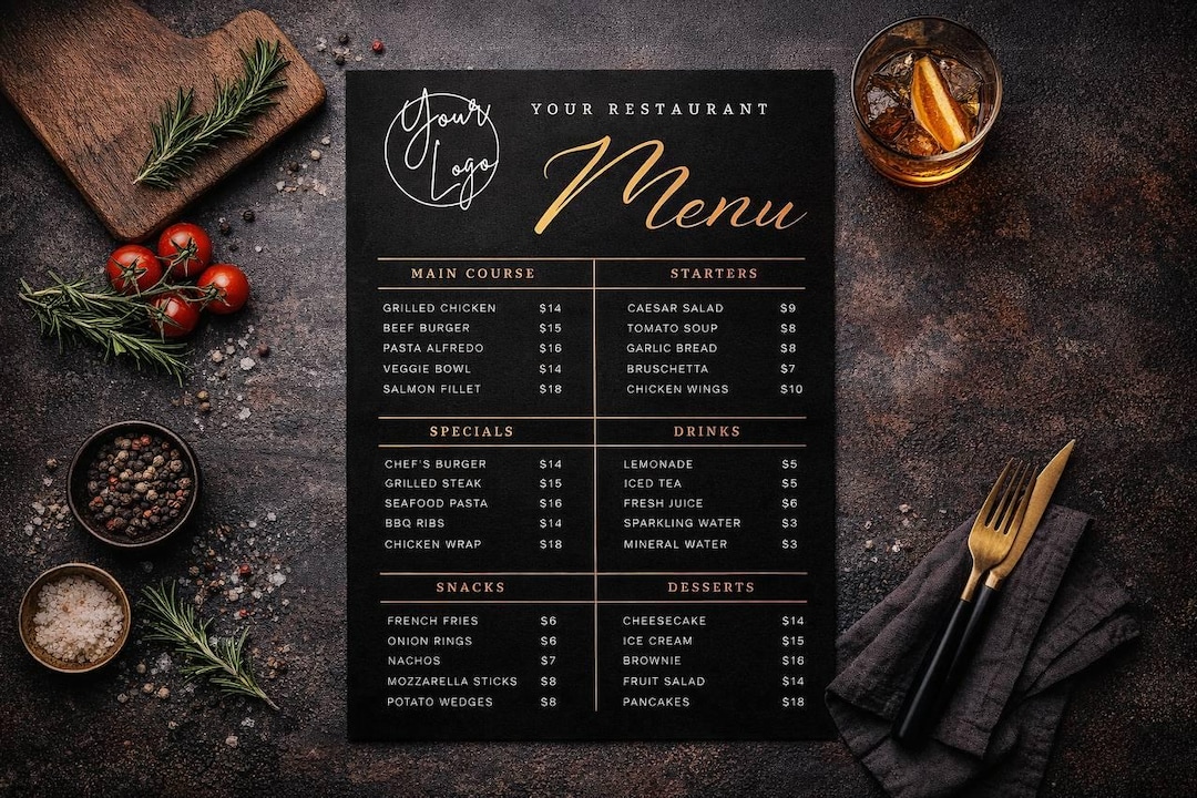 Cafe Menu Template | 3 Designs | Editable Canva A4 & US Letter - Etsy UK