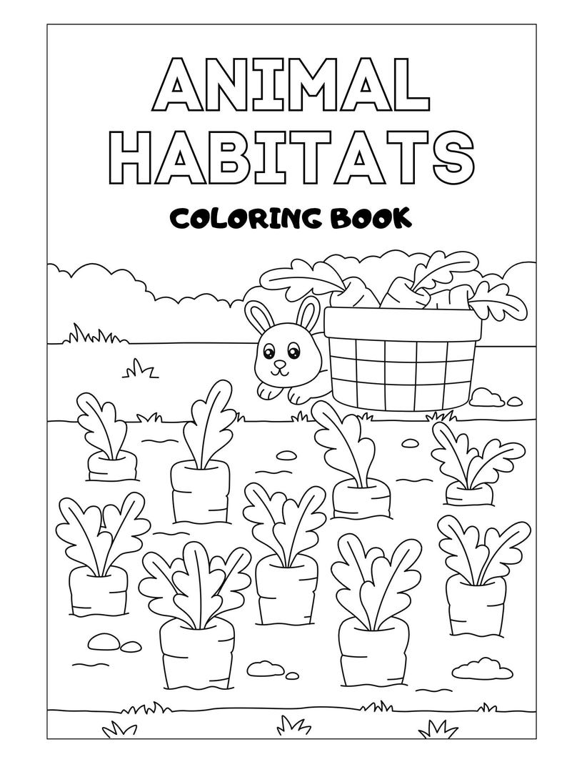Animal Habitats Coloring Book | Printable Preschool Activity (digital ...