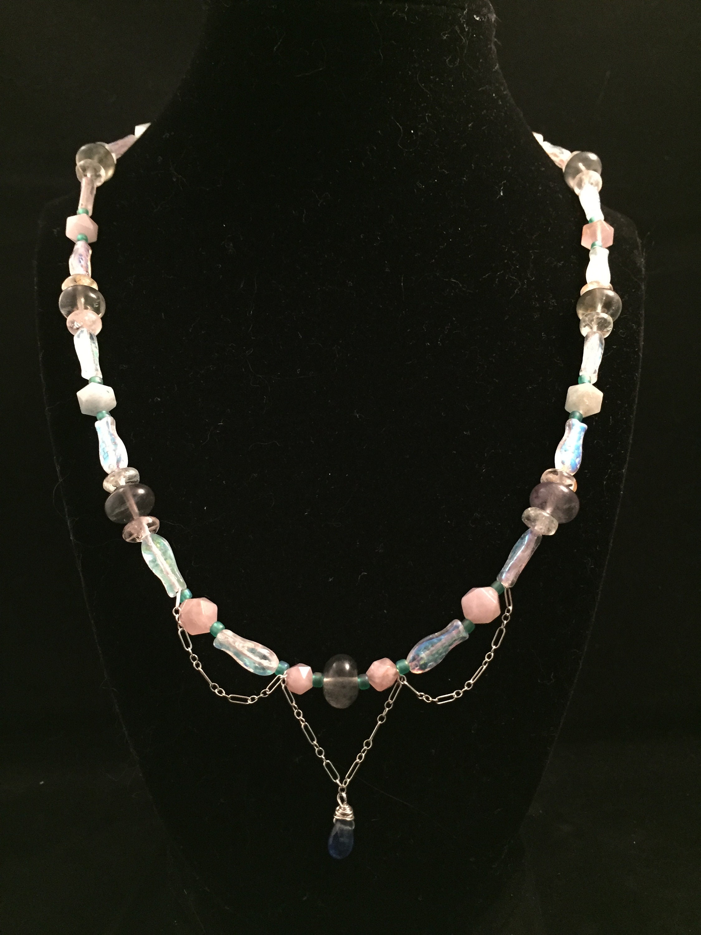 Fish Necklace Hand Beaded Necklace Fish Jewelry Gemstone - Etsy