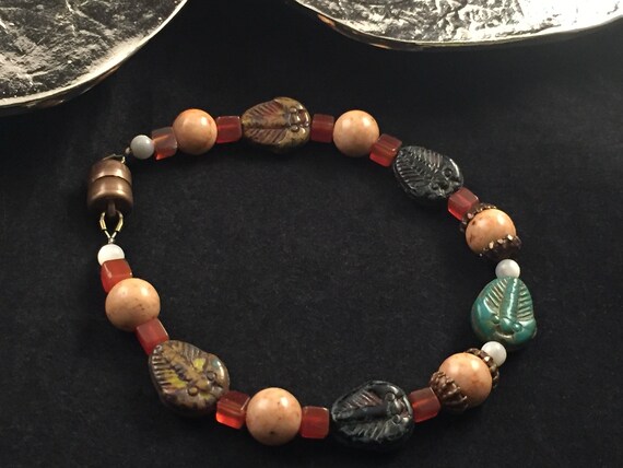 Fossil and Trilobite Bracelet Fossil Stone Bracelet Magnetic