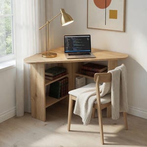 Eckschreibtisch Platzsparend, kleiner Raum Arbeitstisch, minimalistischer Schreibtisch für zu Hause, Büro, moderner kompakter Schreibtisch, Wohnungsmöbel