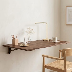 Wall-Mounted Folding Table, Folding Table With Shelves, Space Saving Table, Folding Dining Table, Murphy Table, Study desk, Foldable Desk