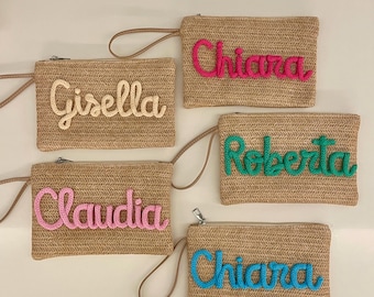 Pochette in paglia personalizzate