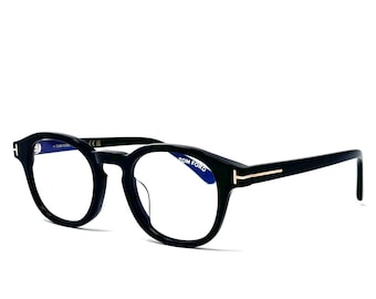 Tom Ford Round Eyeglasses TF 6000-K-B / Grechie Black Round Unisex Eyeglasses / Unisex Optical Vintage Style Frames