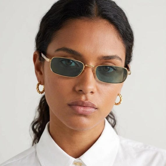 Prada Gold  Rectangular Vintage Style Frame - Pet… - image 1