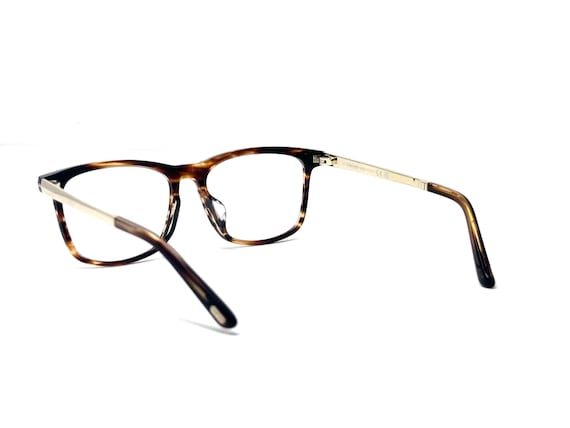 Tom Ford 55mm Rectangular Tortoise Eyeglasses / B… - image 5