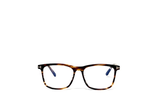 Tom Ford 55mm Rectangular Tortoise Eyeglasses / B… - image 2
