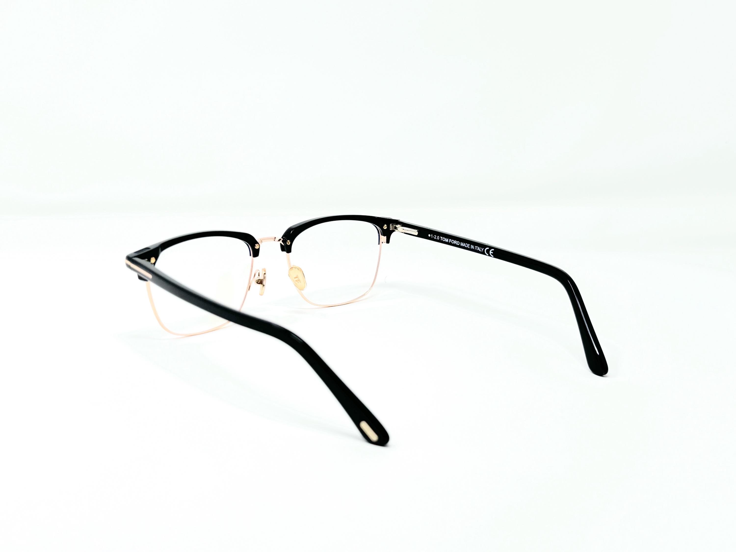 Tom Ford Clip-on Eyeglasses TF 5683-B 001 / Black & Gold