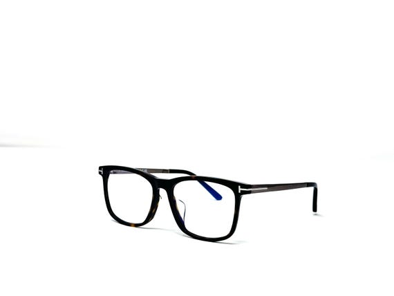 Tom Ford 55mm Rectangular Dark Tortoise Eyeglasse… - image 1