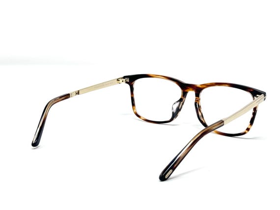 Tom Ford 55mm Rectangular Tortoise Eyeglasses / B… - image 4