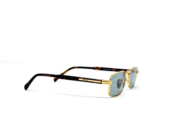Prada B54S Gold Tortoise Rectangular Vintage Styl… - image 1