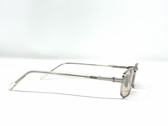 Prada Silver Rectangular Vintage Style Frame - Li… - image 5