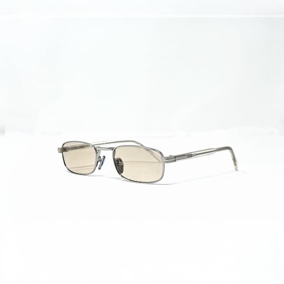 Prada Silver Rectangular Vintage Style Frame - Li… - image 2