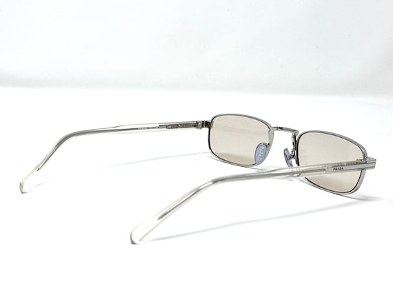 Prada Silver Rectangular Vintage Style Frame - Li… - image 4