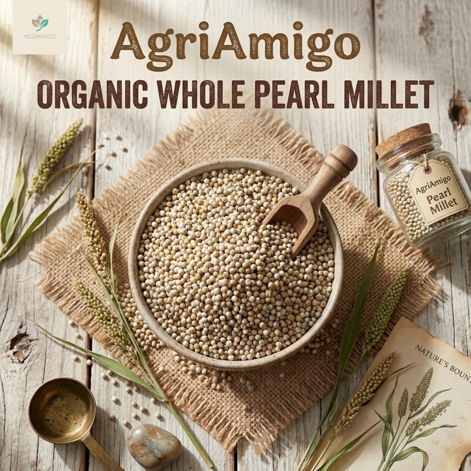 Organic Pearl Millet (Bajra) Whole Grain Gluten-Free Ancient Indian Grain