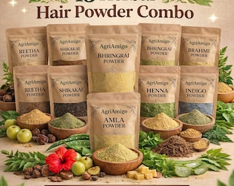 13 Herbal Hair Mask Powder | Amla, Reetha, Shikakai Ayurvedic Blend