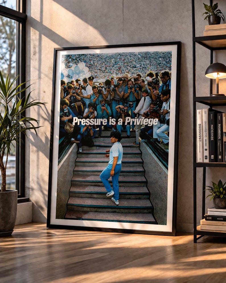 Pressure is A Privilege Poster | Motivational Sports Wall Art | Vintage ...