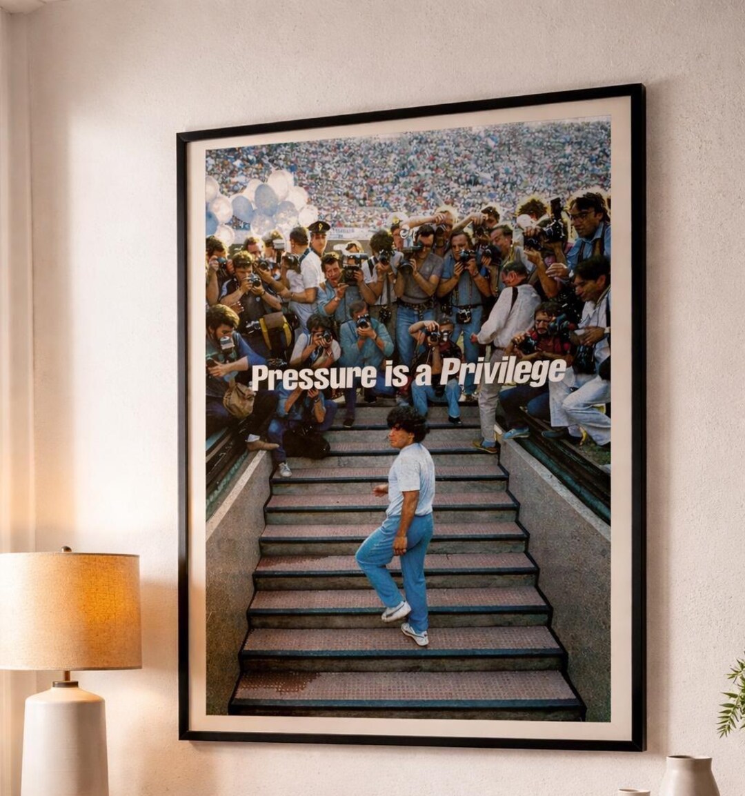 Pressure is A Privilege Poster | Motivational Sports Wall Art | Vintage ...